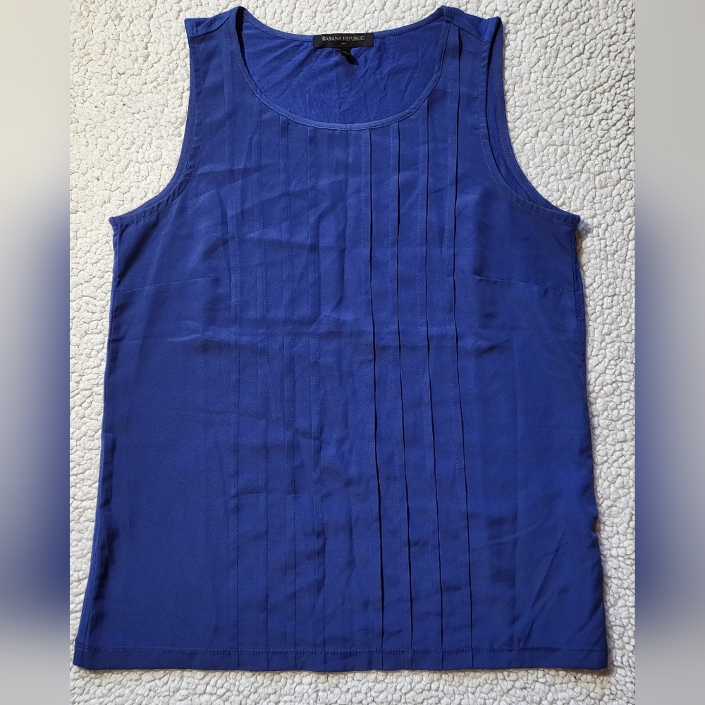 Womens Blue Banana Republic Tank Blouse Shirt Size XS
